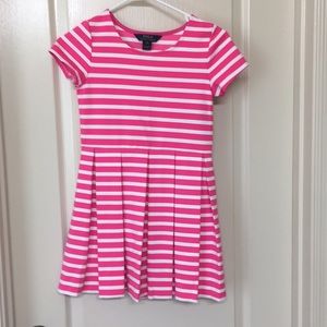 Polo Ralph Lauren dress- pink and white stripes.